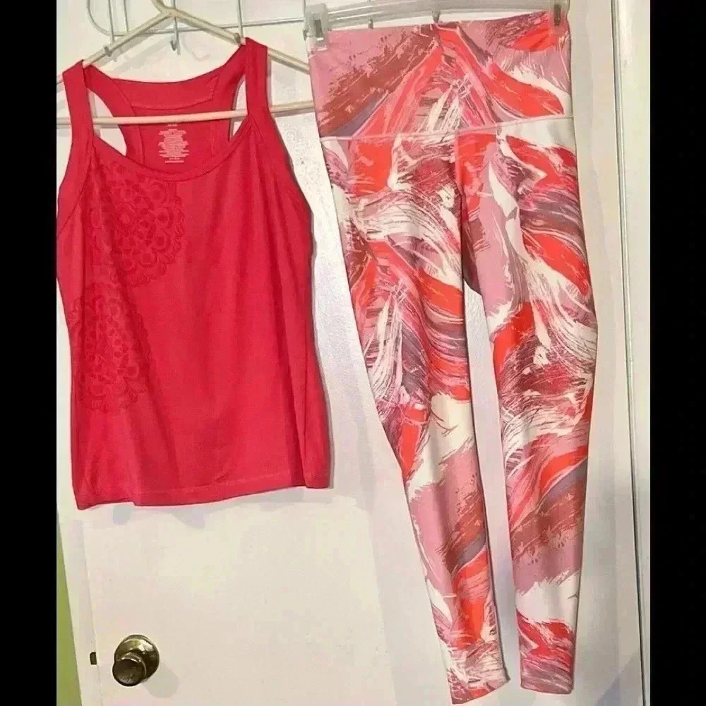 Old Navy Workout Pants Size M and Danskin Now Shirt Size 12-14